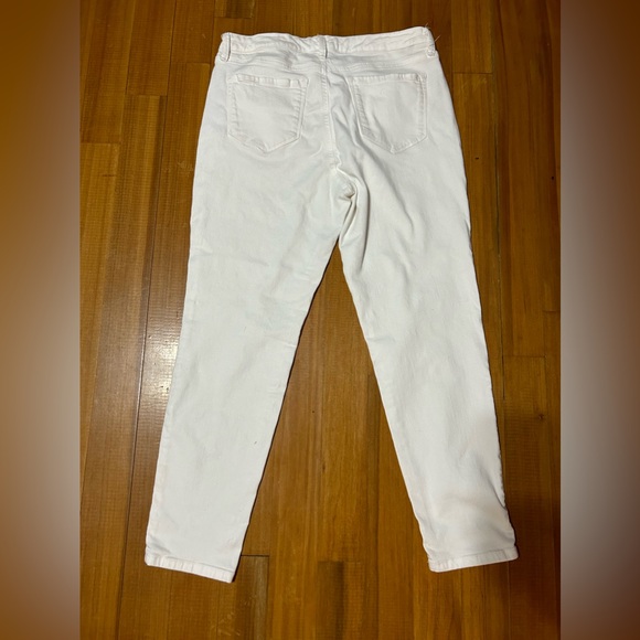 Nine West Gramercy Skinny Ankle Womens Denim Jeans Size 12 White / Retail $40 - Picture 2 of 6